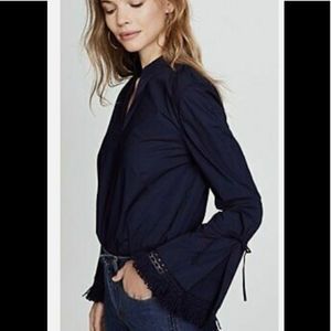 Tory Burch fringe bell sleeve top